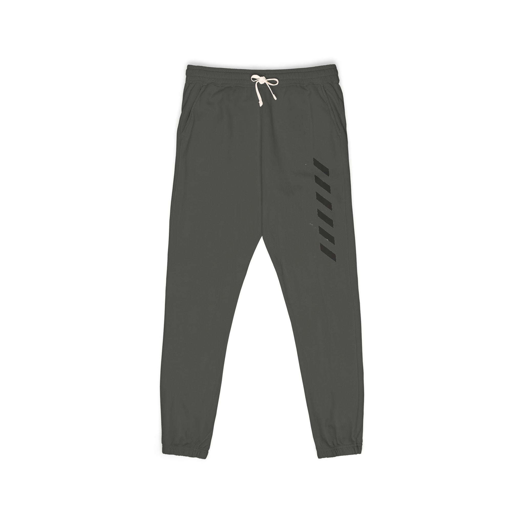 Garment-Dyed Fleece Sweatpants — Minimal Stripe Joggers